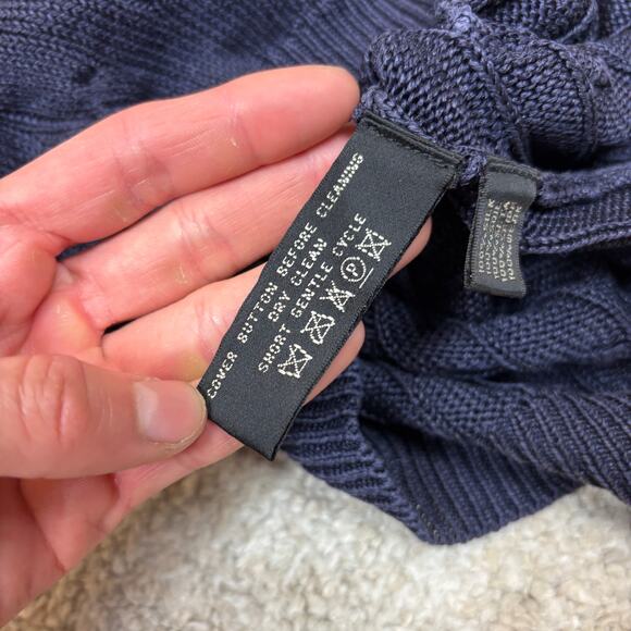 Ralph Lauren Black Label Silk Cable Knit Cardigan Women's XS Preppy - Picture 7 of 9